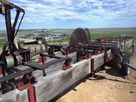 Corky's Dad's homemade sawmill